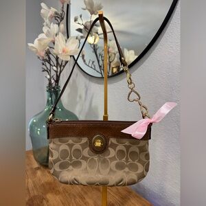 Coach Peyton Brown and Tan mini Bag